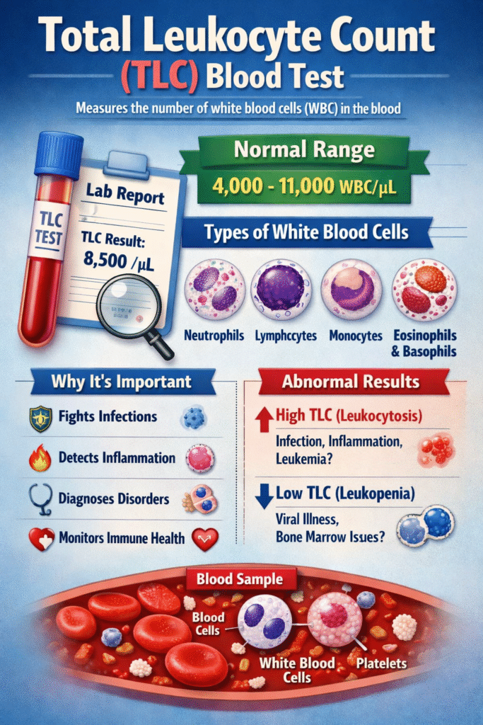 Total Leukocyte Count (TLC) Test: Normal Range, Purpose, Procedure & Interpretation